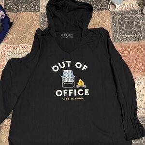 Life Is Good Black 'Out of Office'  t-shirt Hoodie